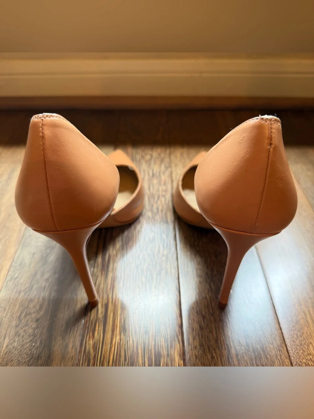 Zara Tan Pointed D'Orsay Pumps Size 37
